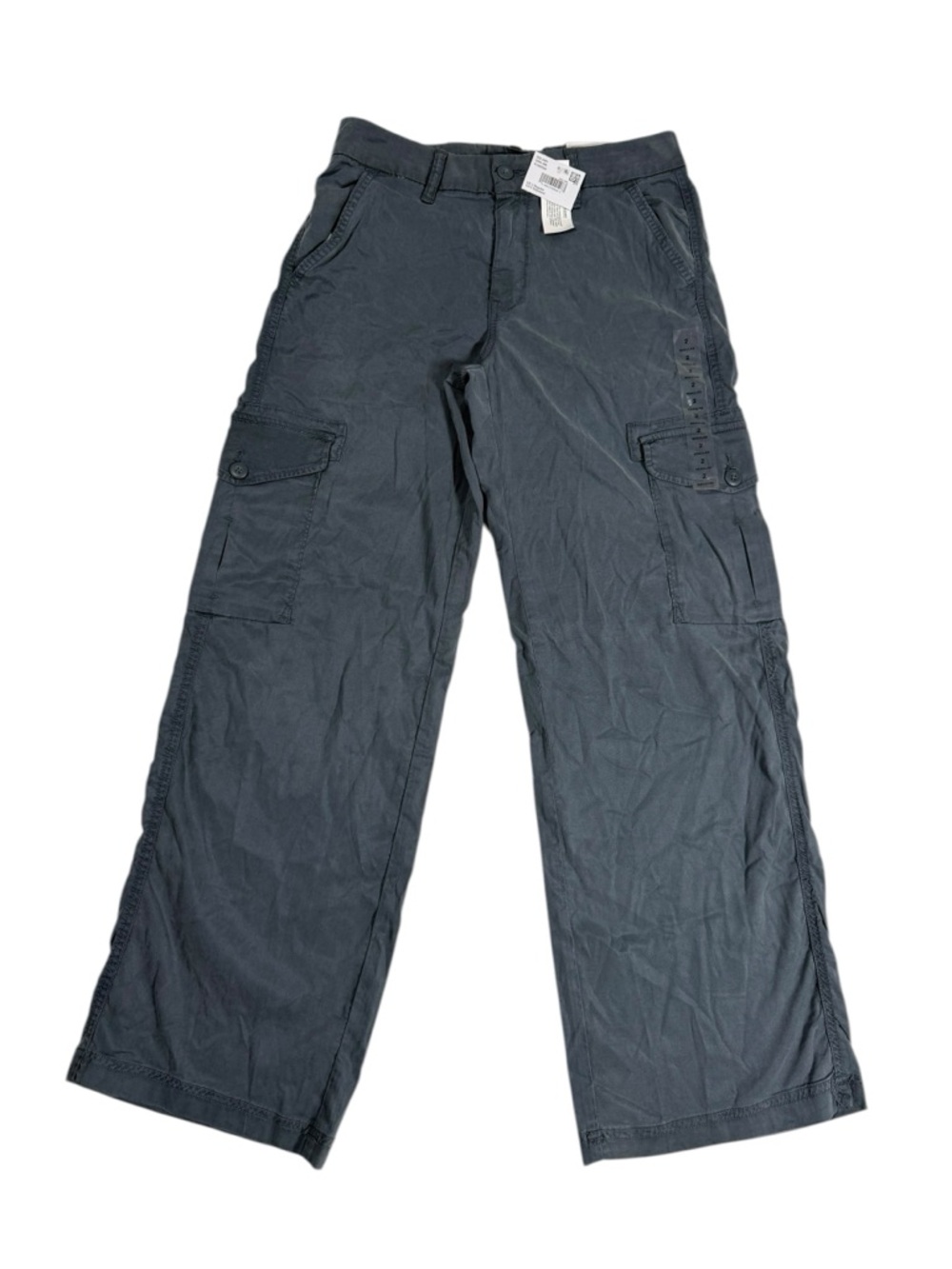 American Eagle Cargo Pants Sz 2 Baggy Wide Leg Stretch Utility Dreamy Drape NEW